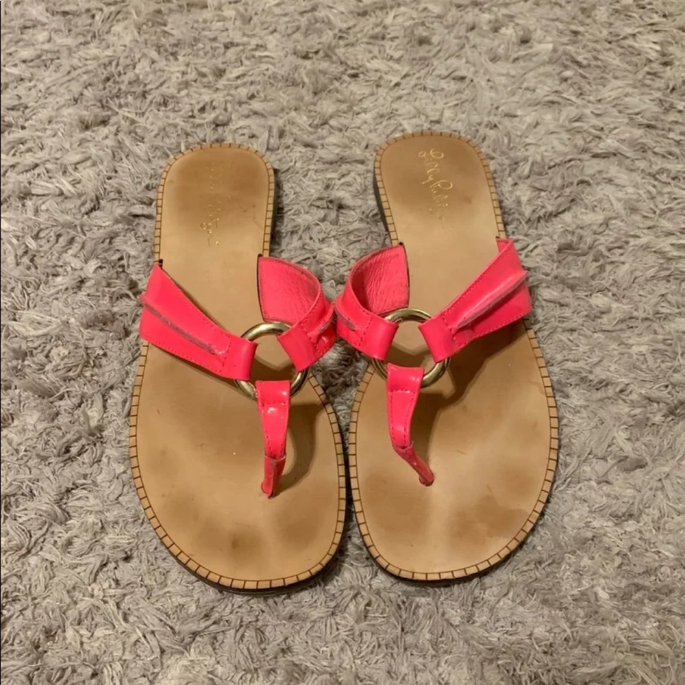 Lilly Pulitzer hot pink sandal